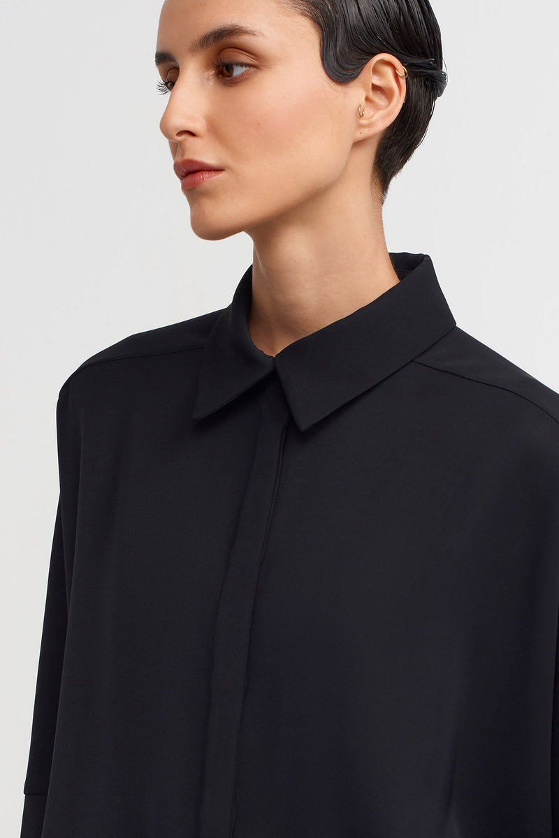 NU Short Elegant Shirt Black