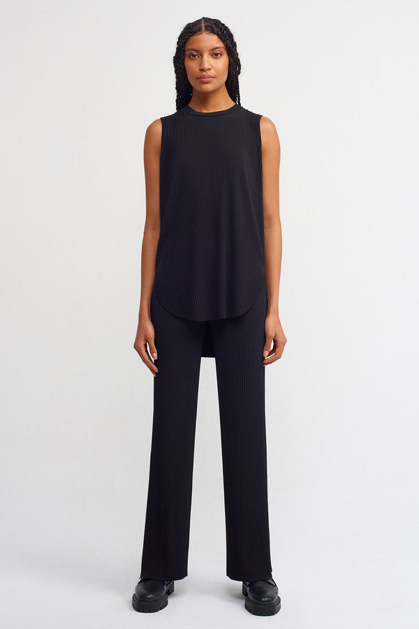 NU Sleeveless Jersey Blouse Black