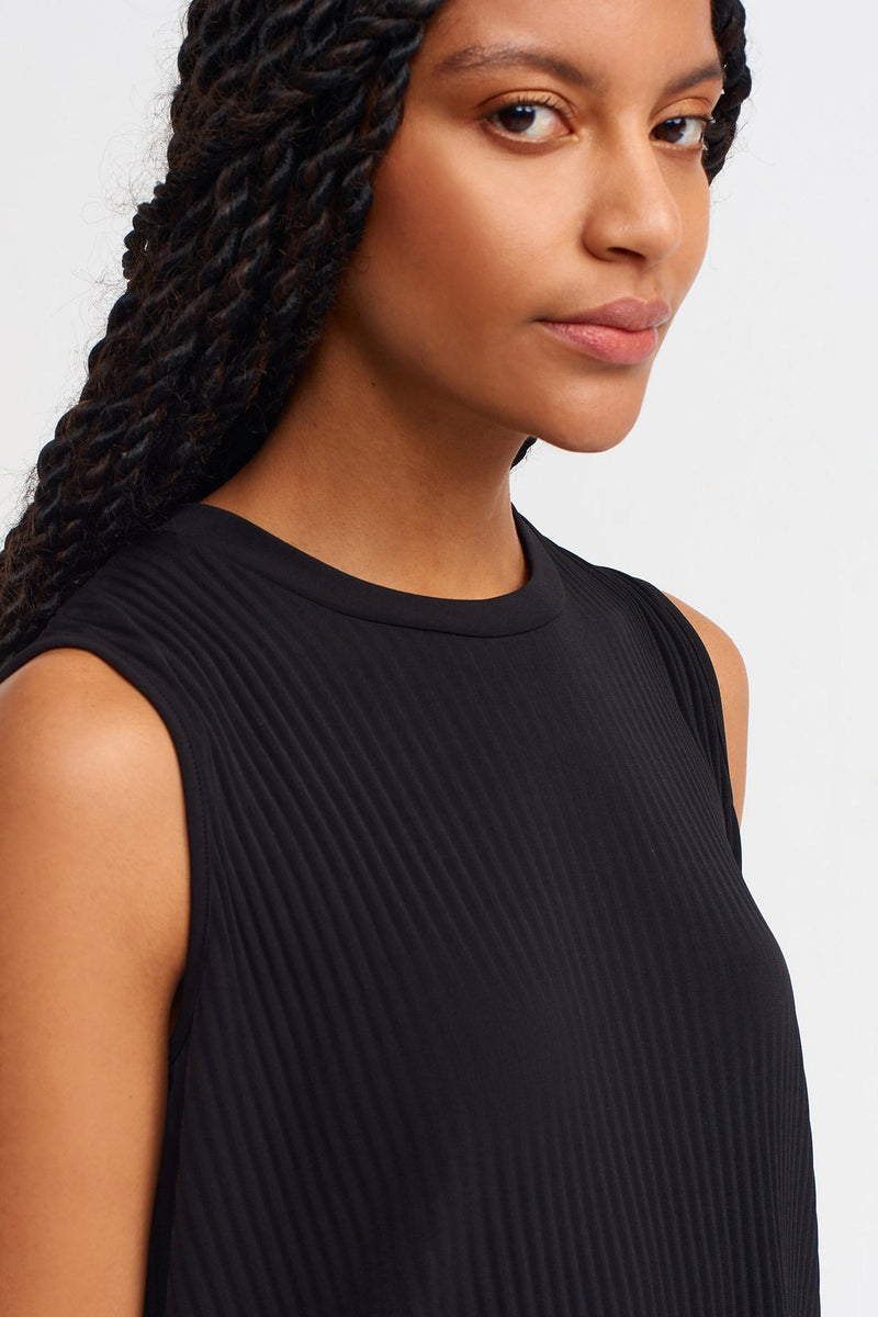 NU Sleeveless Jersey Blouse Black