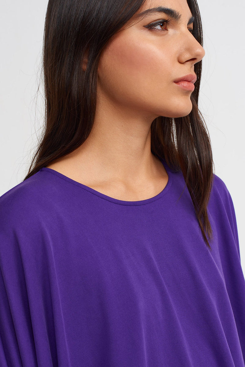 NU Long-Sleeve Comfort Blouse Purple