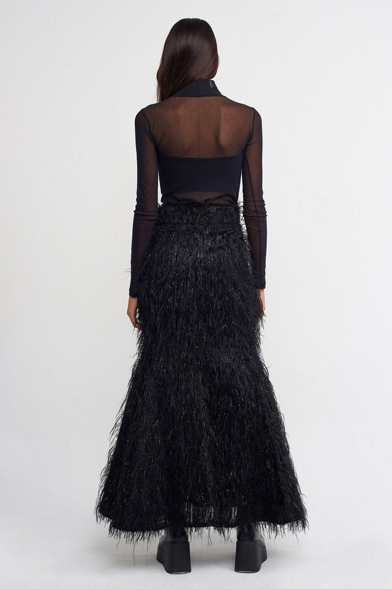 NU Fluffy Mermaid Skirt Black