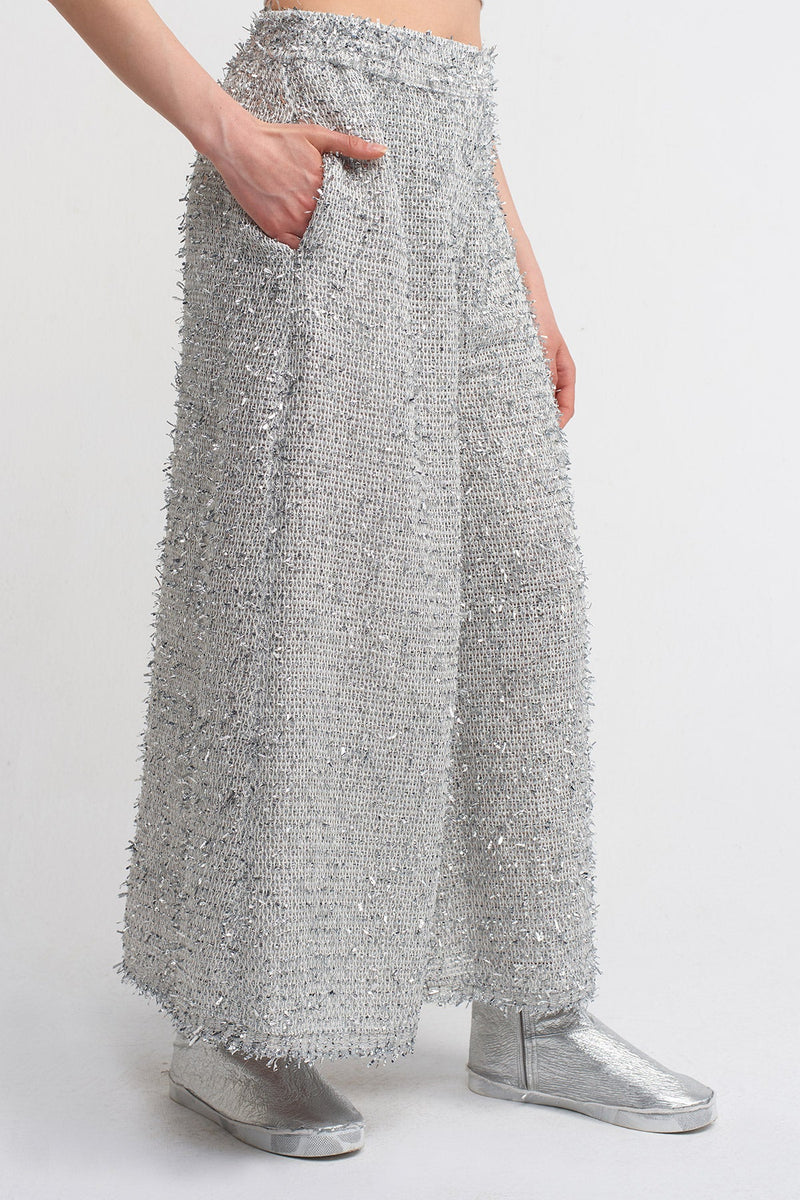 NU Salient Outside Wide Leg Trousers Silver
