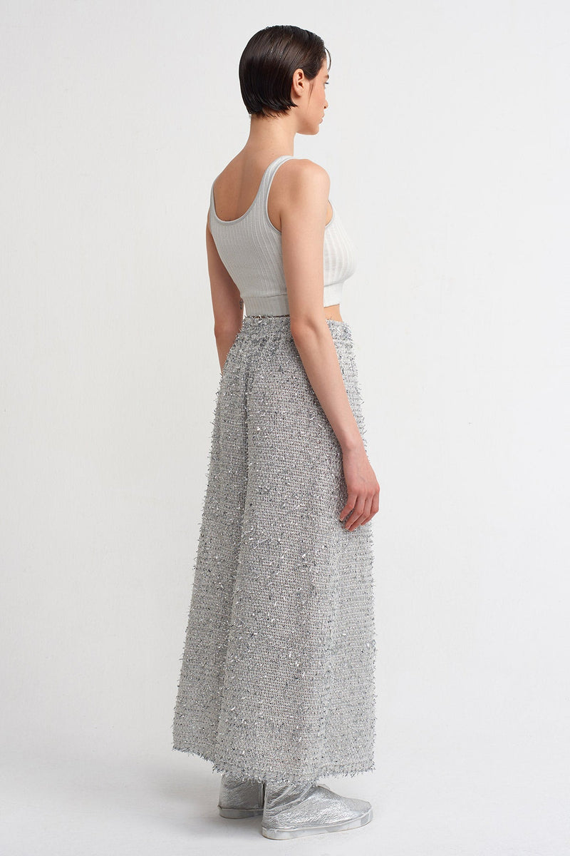 NU Salient Outside Wide Leg Trousers Silver