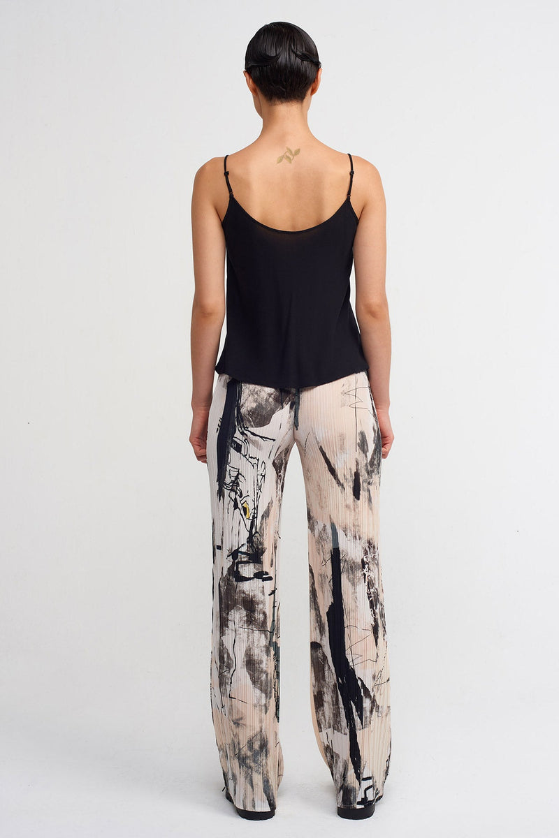NU Pleated Elegant Trousers Multi Color