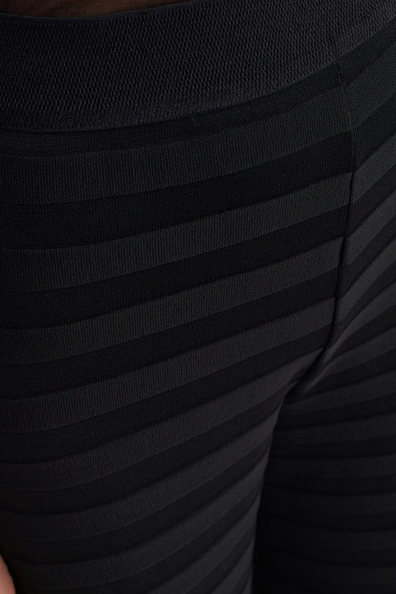 NU Stripe Detailed Knit Trousers Black