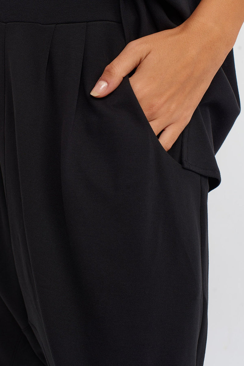 NU High-Waisted Comfortable Harem Pants Black