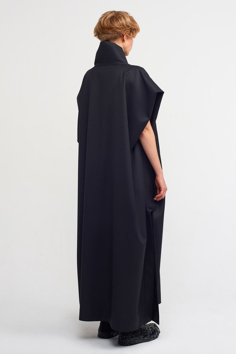 NU Monochromatic Printed Maxi Dress Black