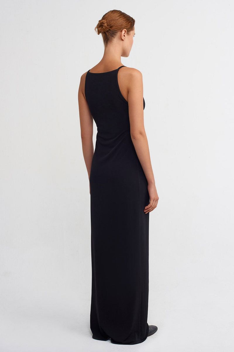 NU Twisted Detail Maxi Dress Black