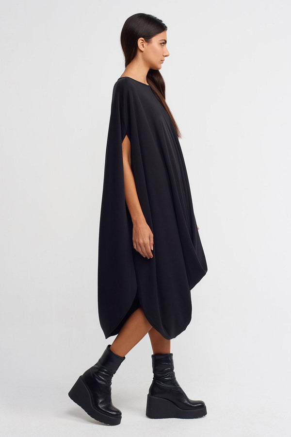 NU Draped Detail Dress Black