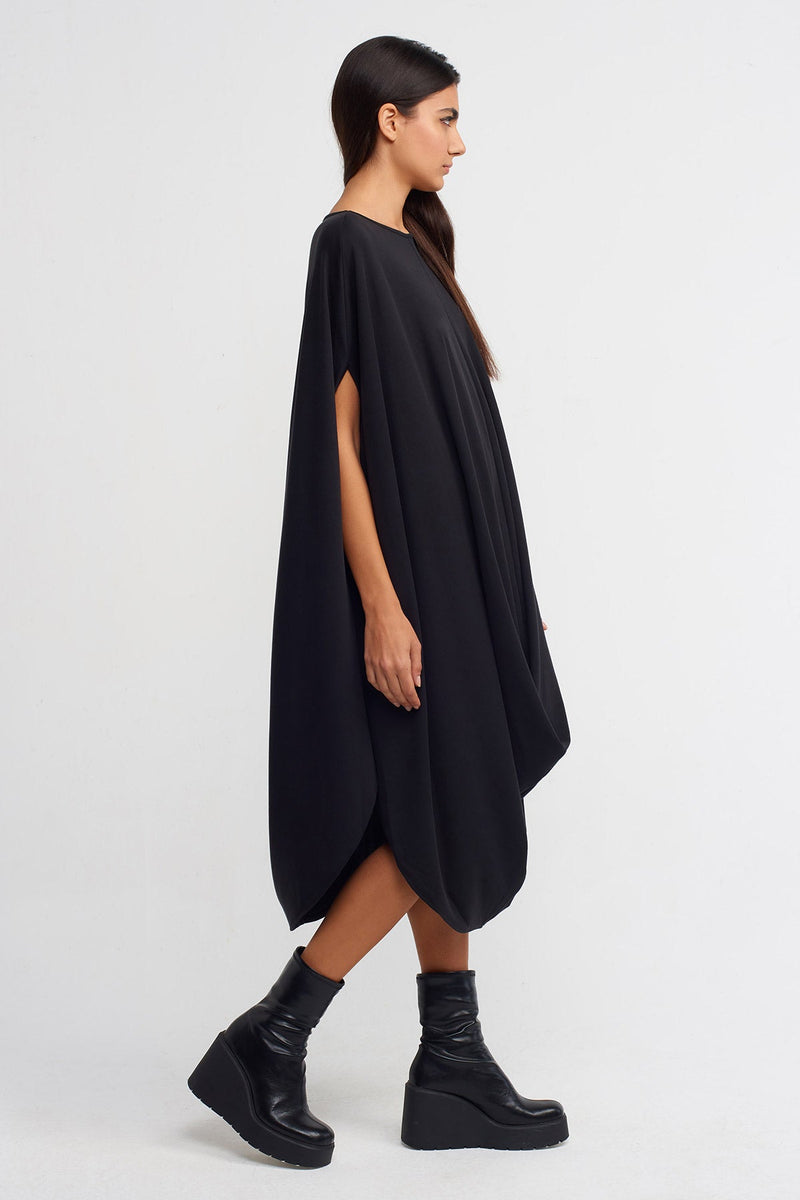 NU Draped Detail Dress Black