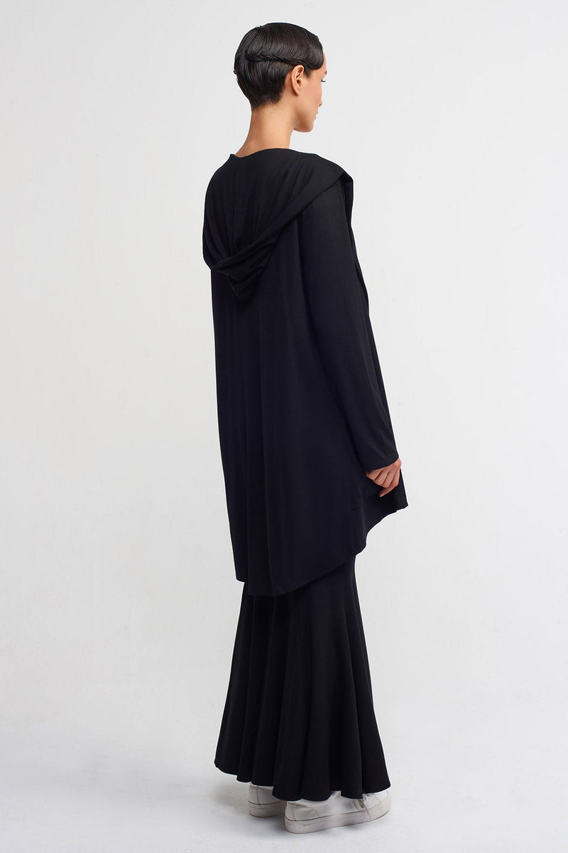 NU Hooded Bamboo Cardigan Black