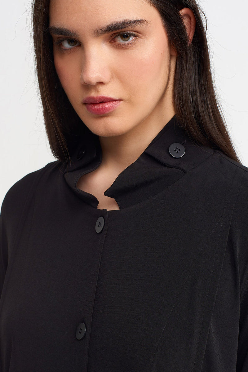 NU Button-Detailed Jersey Cardigan With Pockets Black