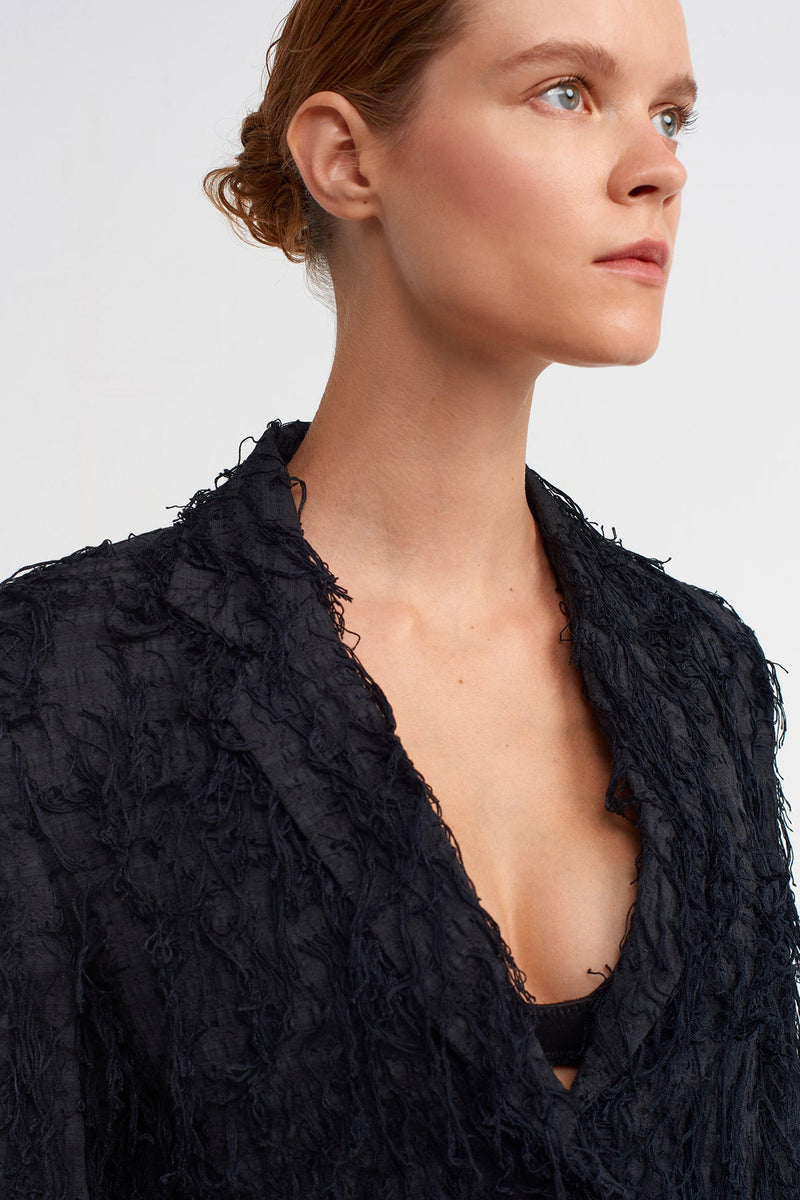 NU Thread Detail Crop Jacket Black