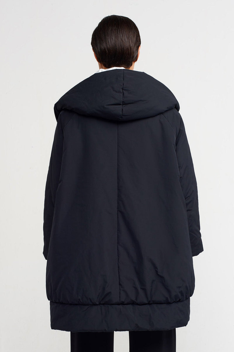NU White Insulated Puffer Jacket Black-White