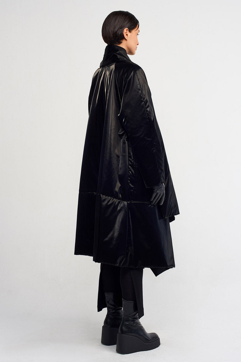 NU Glossy Chic Coat Black