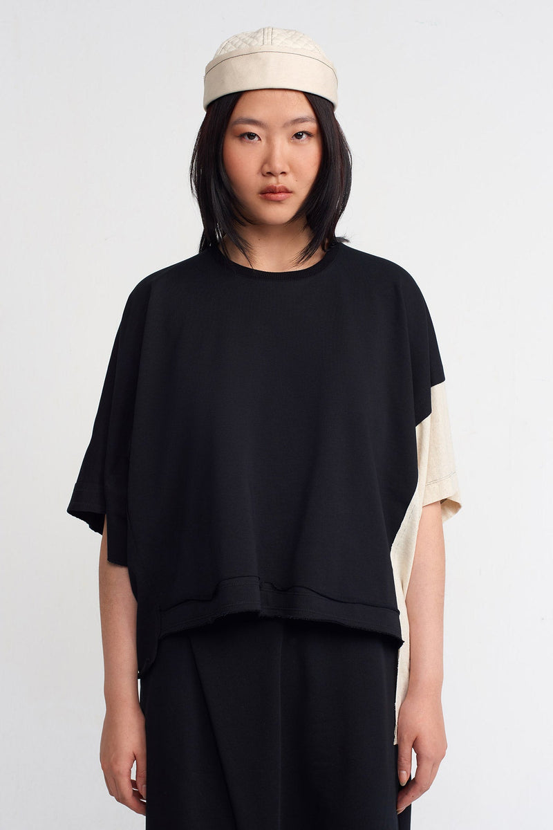 NU Double-Fabric T-Shirt Natural/Black
