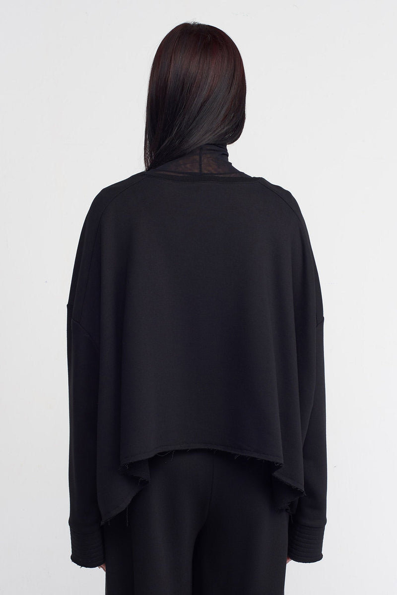 NU Tie Waist Sweatshirt Black