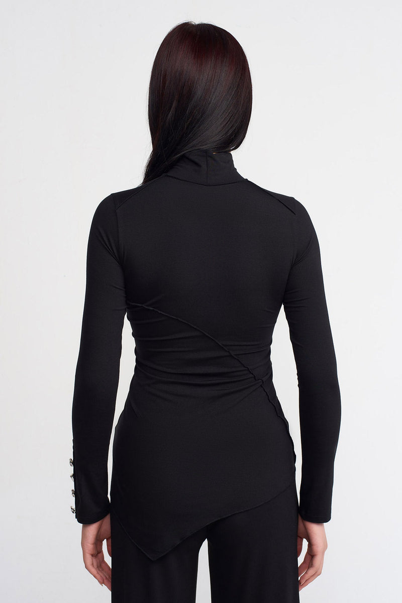 NU Jersey Turtleneck Bodysuit Black