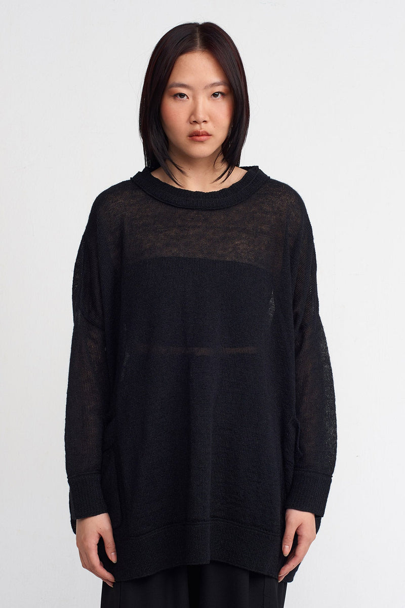 NU Lightweight Knit Sweater Black