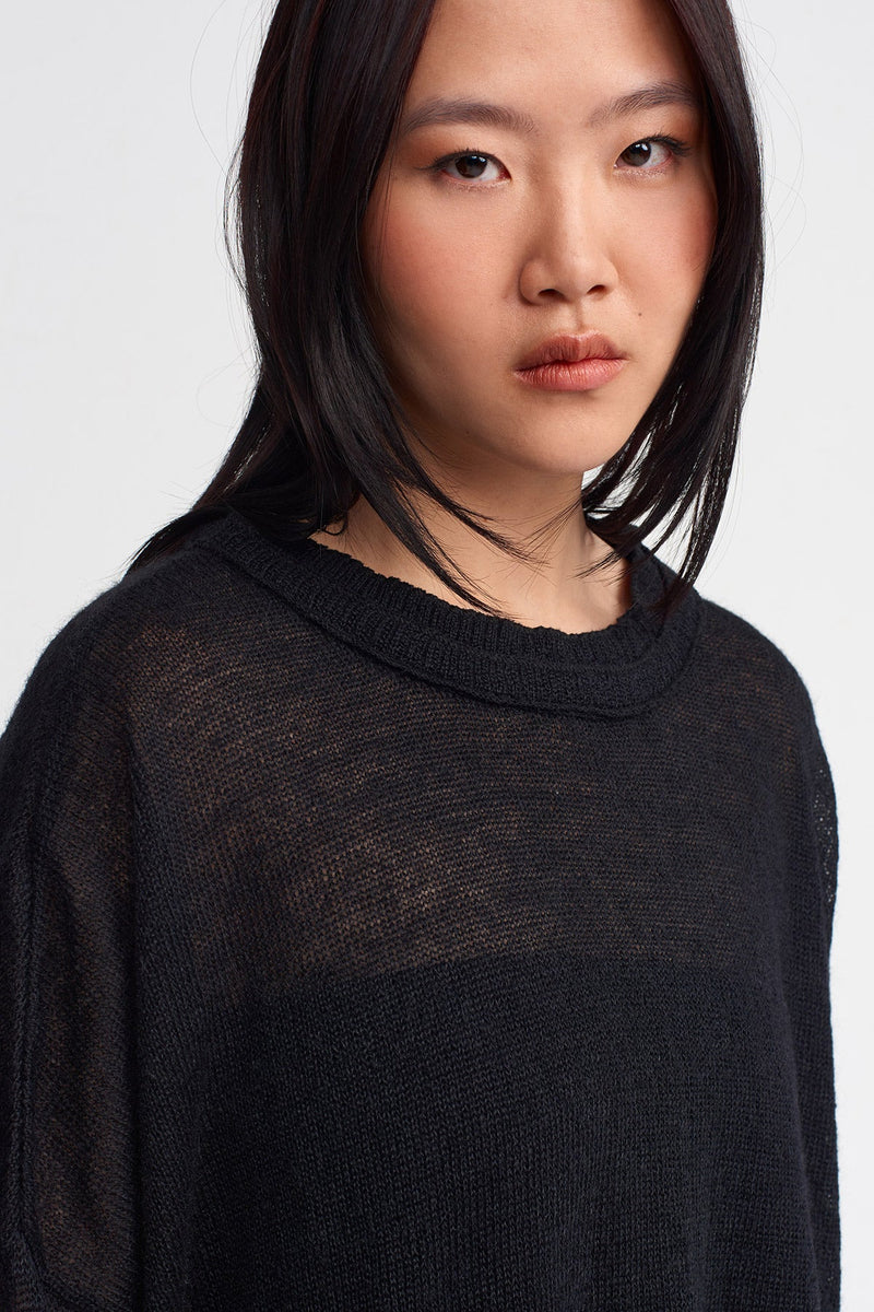 NU Lightweight Knit Sweater Black