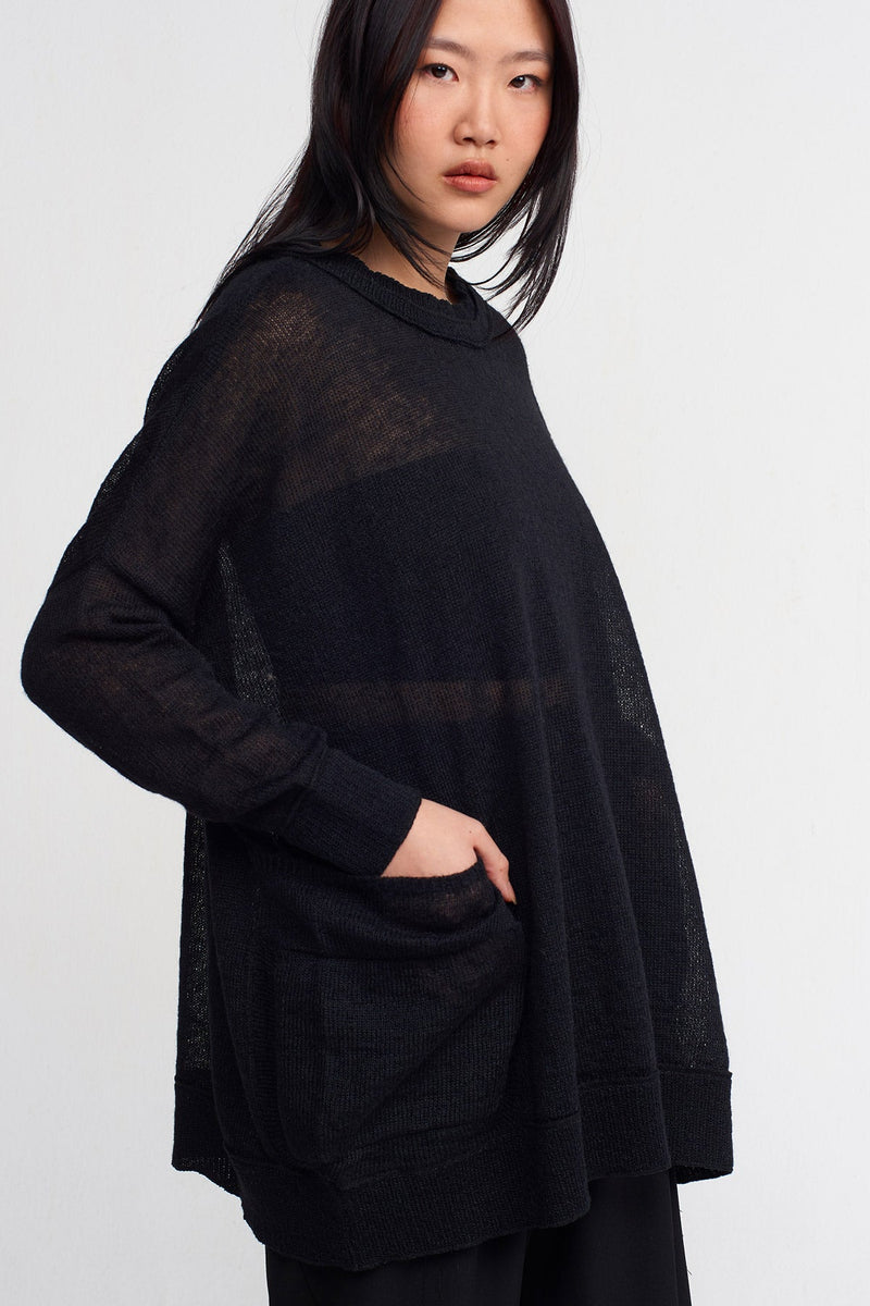 NU Lightweight Knit Sweater Black