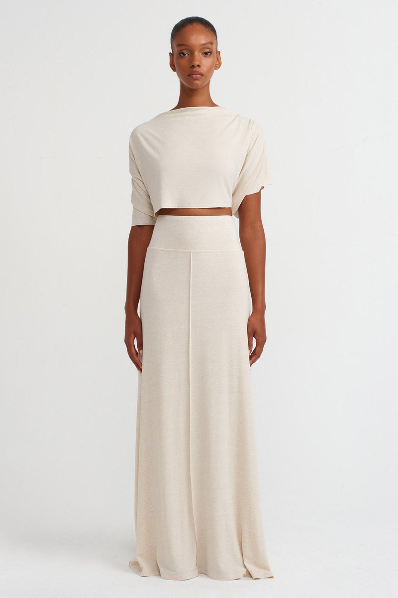 NU High-Waisted Maxi Skirt Natural