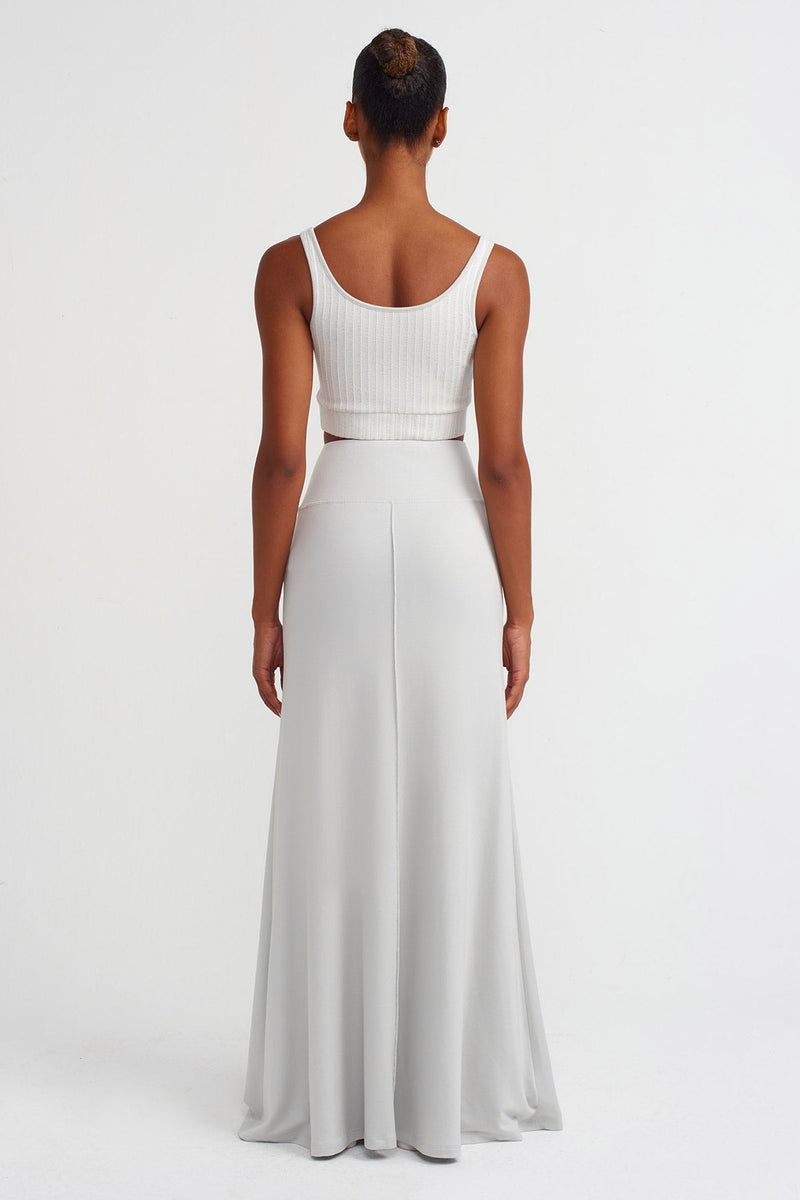 NU High-Waisted Maxi Skirt Ice