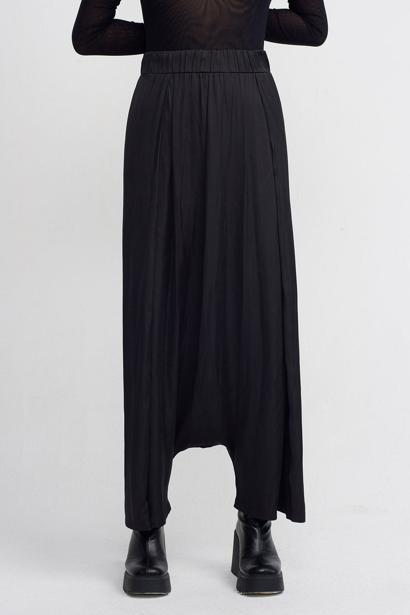 NU Satin Chic Harem Pants Black