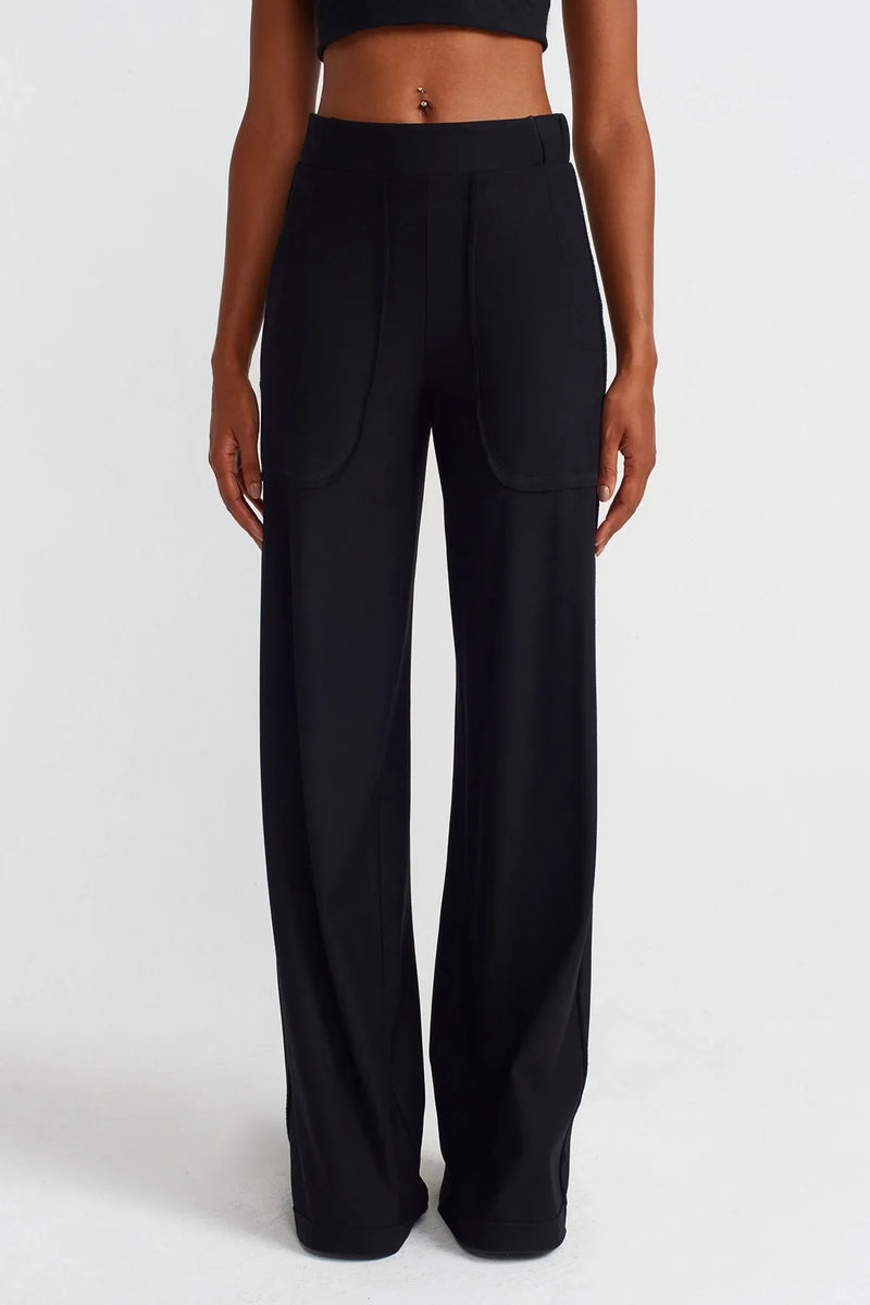 NU Oversized Pocket Relaxed Pants Black