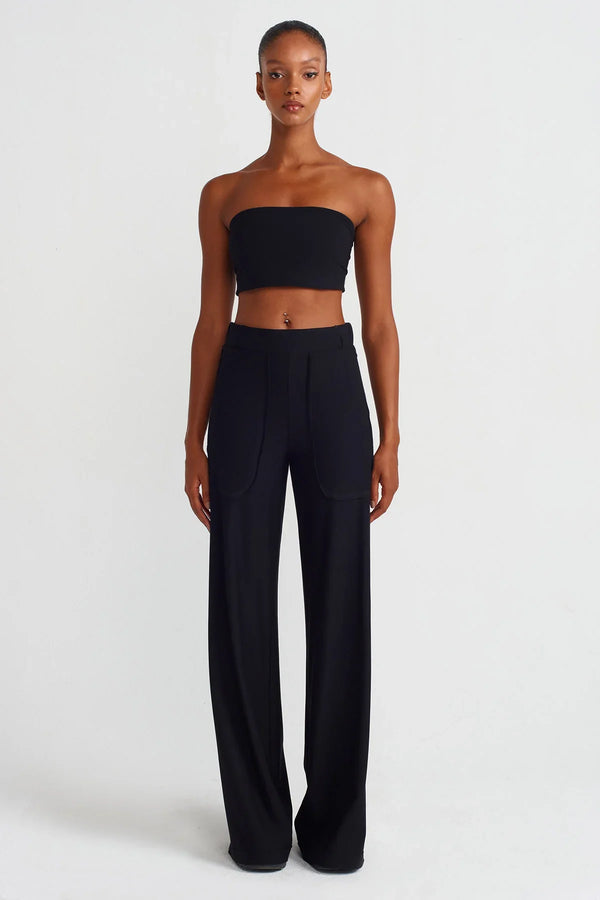 NU Oversized Pocket Relaxed Pants Black