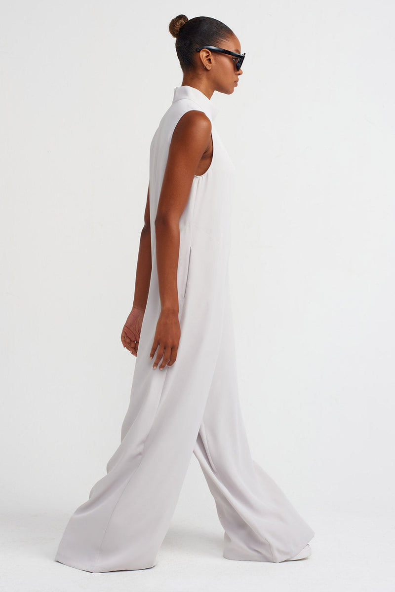 NU Sleeveless Jumpsuit With Pockets Ice