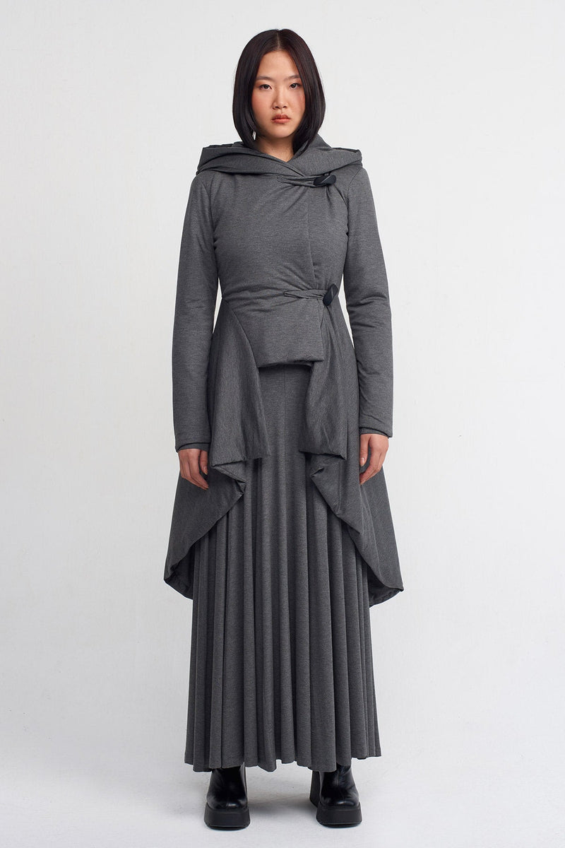 NU Padded Tuxedo Jacket Dark Grey Melange