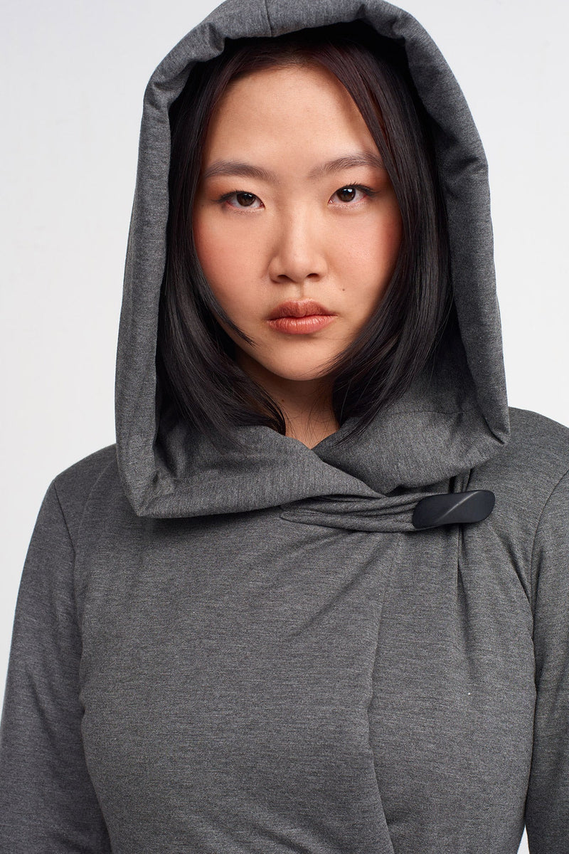 NU Padded Tuxedo Jacket Dark Grey Melange