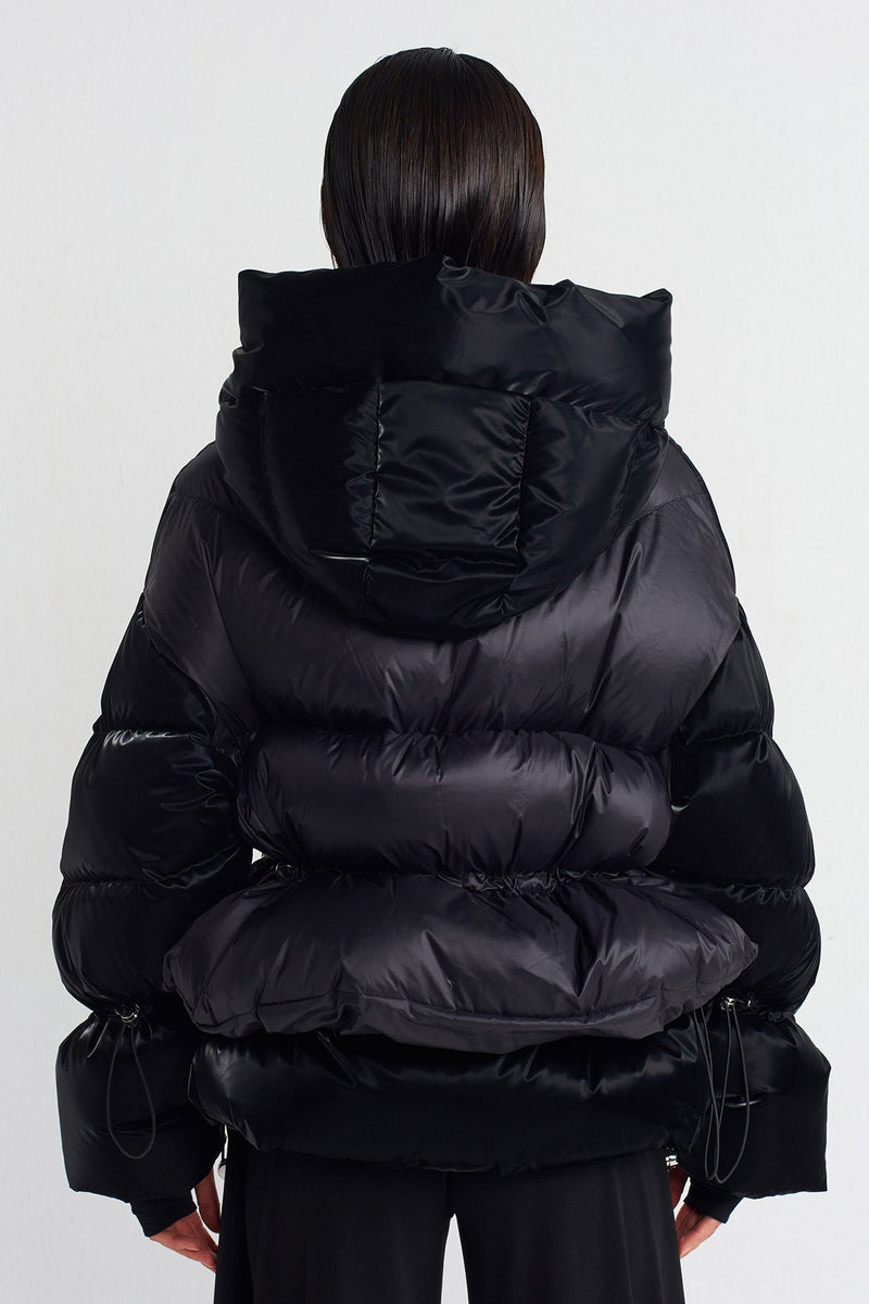 NU Hooded Puffer Jacket Black