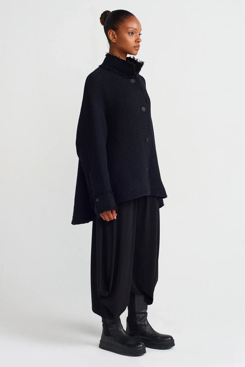 NU Textured Fabric Jacket Black