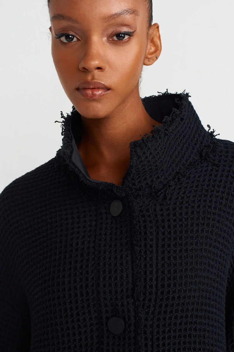 NU Textured Fabric Jacket Black