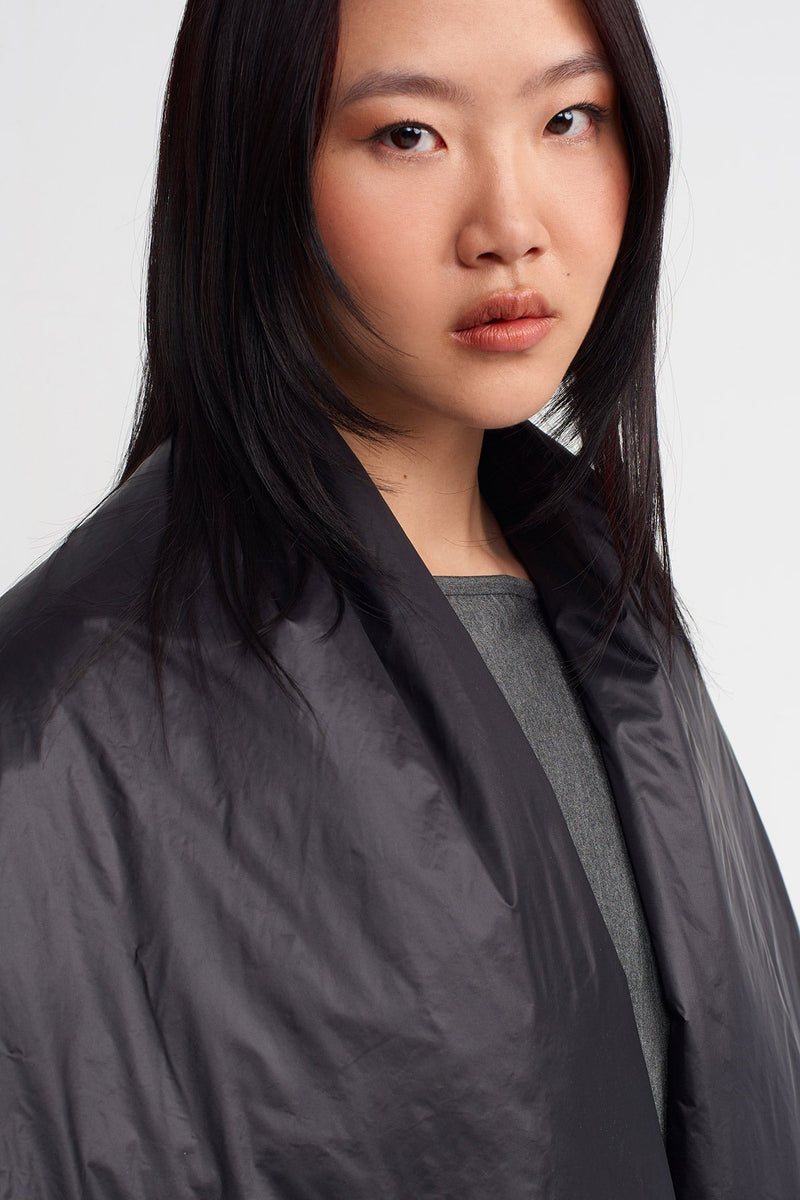 NU Long Stylish Windbreaker Black