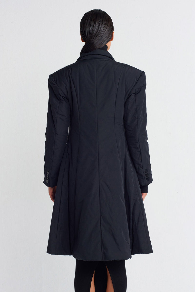 NU Fitted Puffer Jacket Black