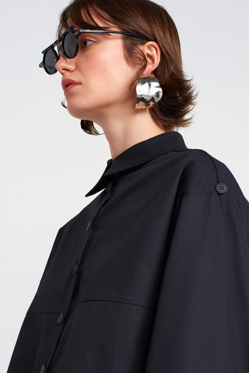 Nu Wide Crop Shirt Black