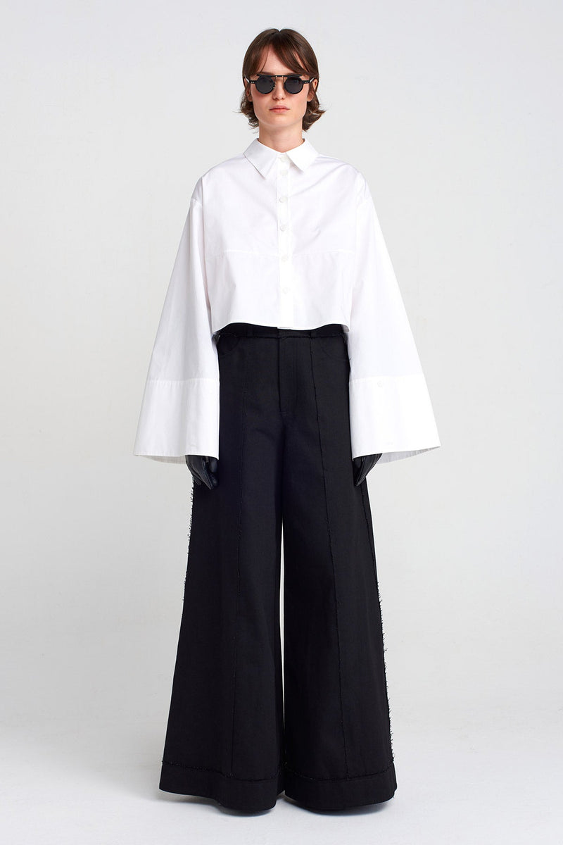 Nu Wide Crop Shirt Off White