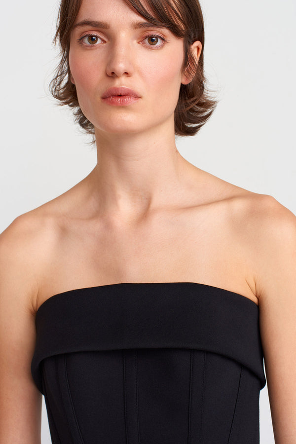 Nu Strapless Corset Bustier Black