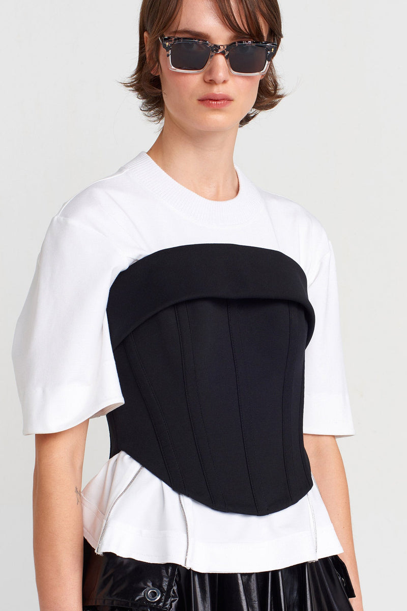 Nu Strapless Corset Bustier Black