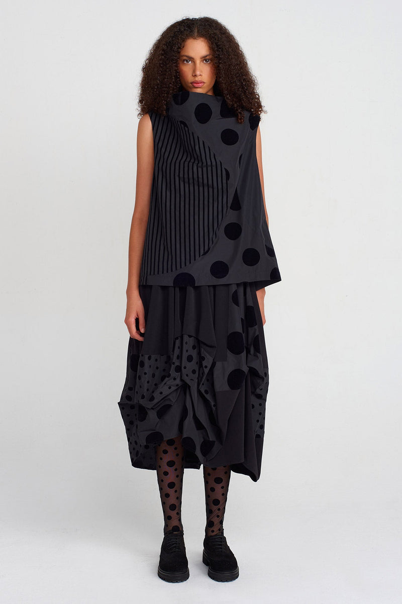 Nu Velvet Polka-Dot And Stripe Taffeta Blouse Multi Color