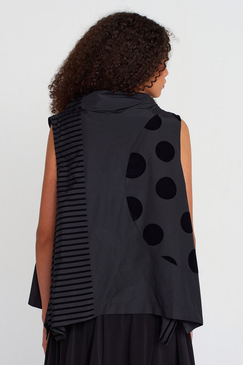 Nu Velvet Polka-Dot And Stripe Taffeta Blouse Multi Color