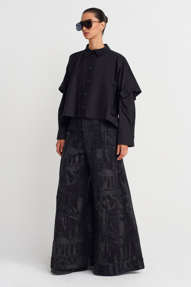 Nu Layered Oversized Shirt Black