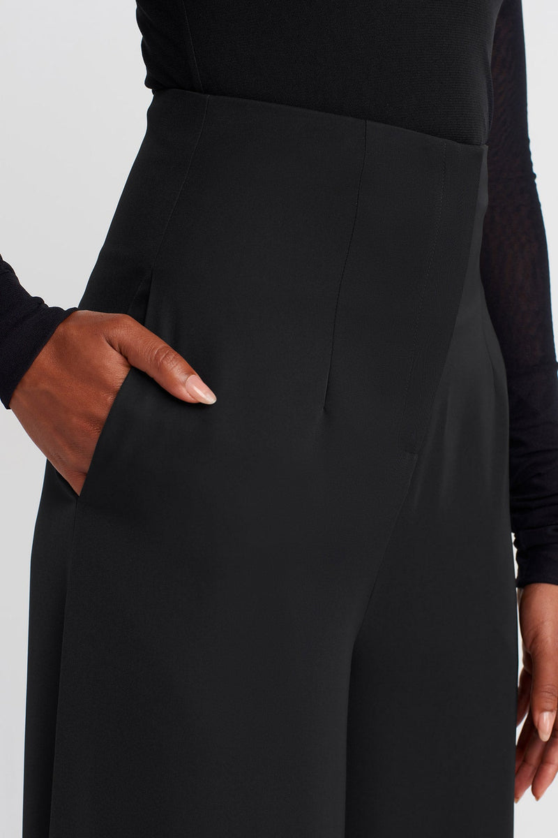 NU High-Waisted Elegant Trousers Black