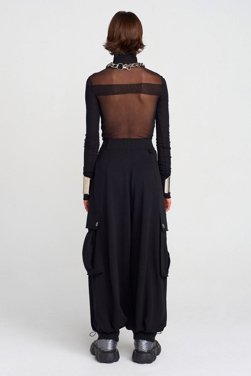 Nu Drawstring Trousers With Pockets Black