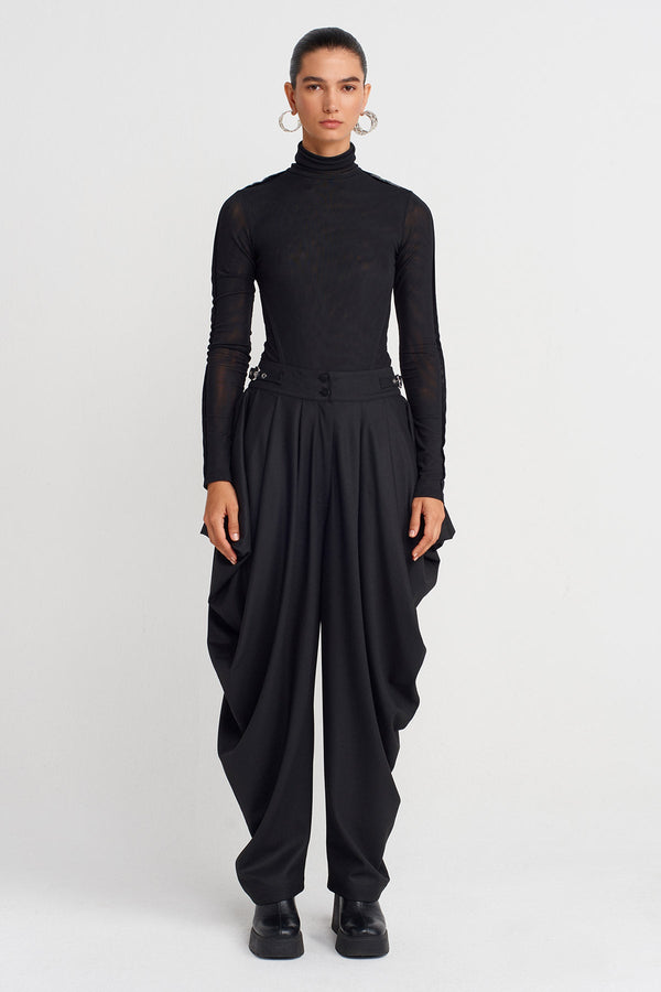 Nu Draped Trousers Black