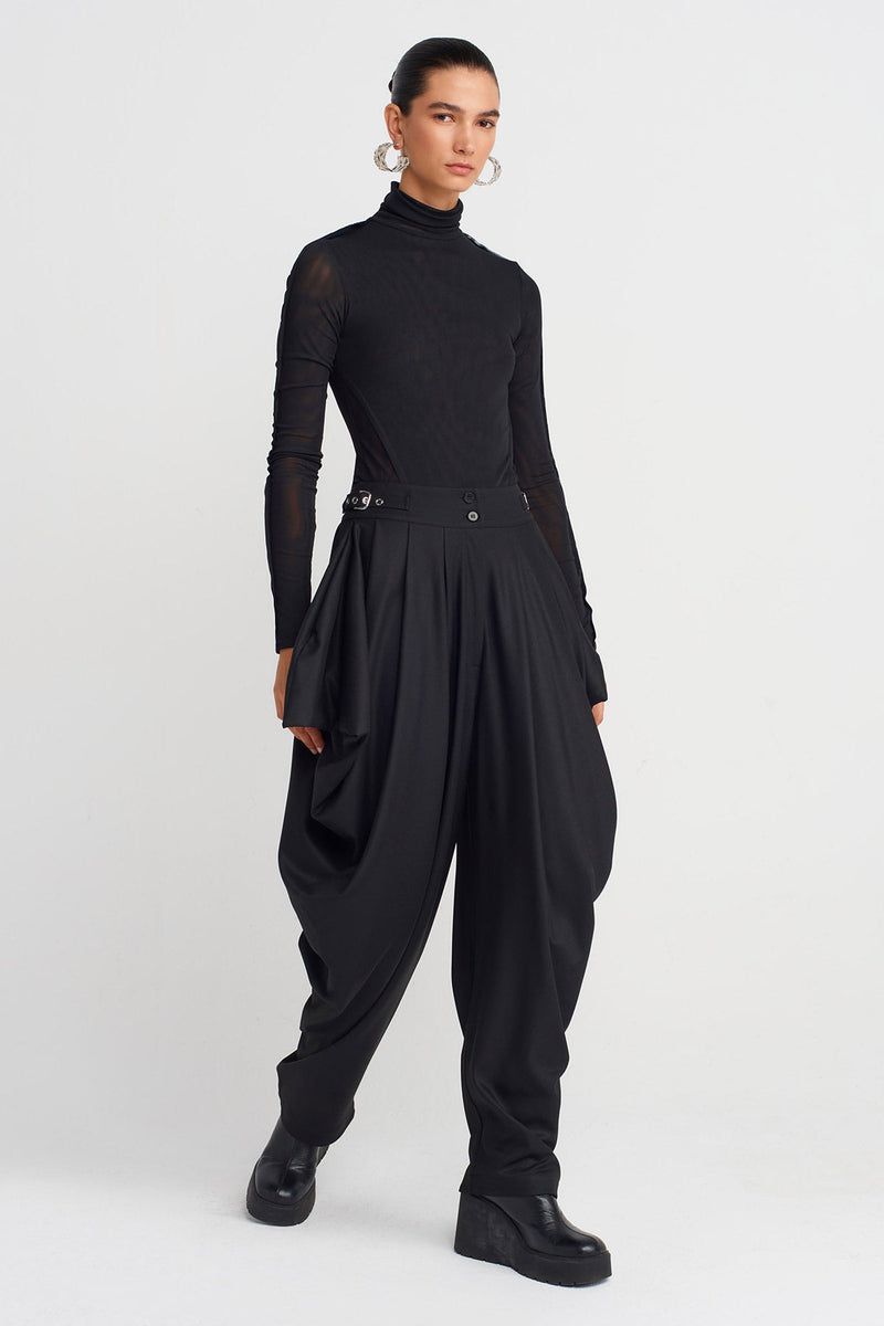 Nu Draped Trousers Black