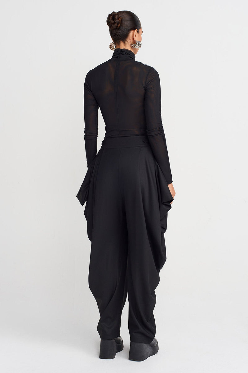 Nu Draped Trousers Black